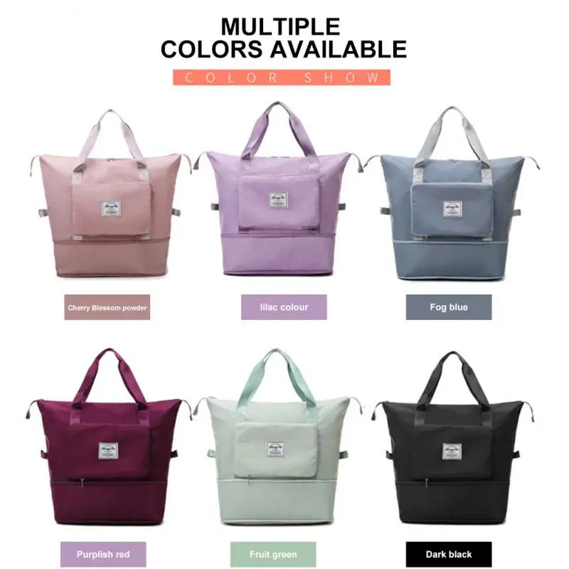 Large Capacity Foldable Shoulder Bag Gym Yoga Duffle