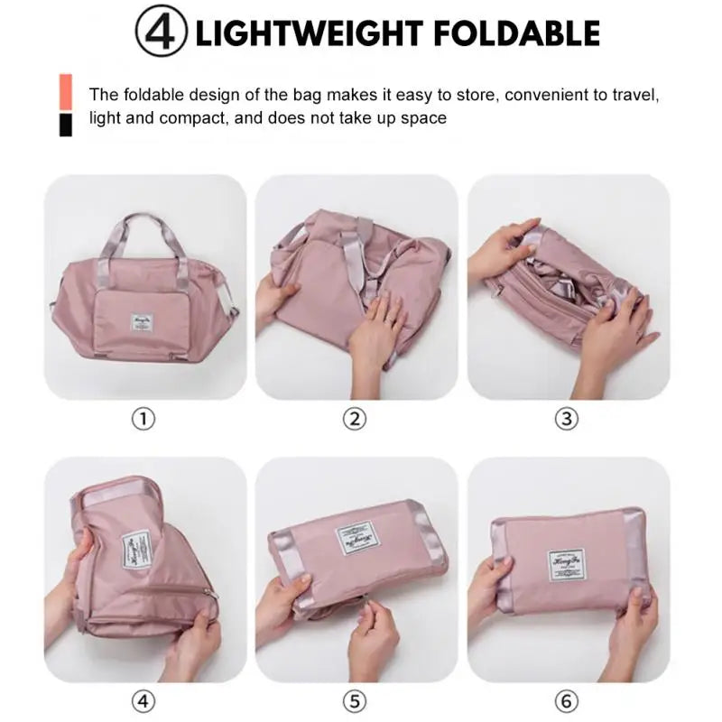 Large Capacity Foldable Shoulder Bag Gym Yoga Duffle