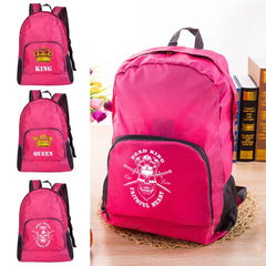 Waterproof Foldable Backpack Lightweight Outdoor Pack for Travel King Pattern