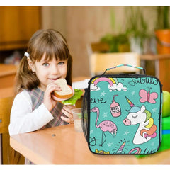 Portable Thermal Lunch Bag Insulated Tote Handbag Unicorn Bento Pouch