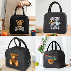 Portable Lunch Bag Thermal Insulated Kids Lunch Box Handbag Food Picnic