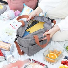 Insulated Lunch Box Thermal Bag Cooler Pouch Large Capacity Bento Storage