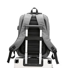Waterproof Men Backpack USB Interface School Bag