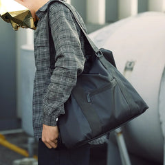 Men Travel Bag Nylon Waterproof Large Capacity Crossbody Casual Gym Shoulder Bag