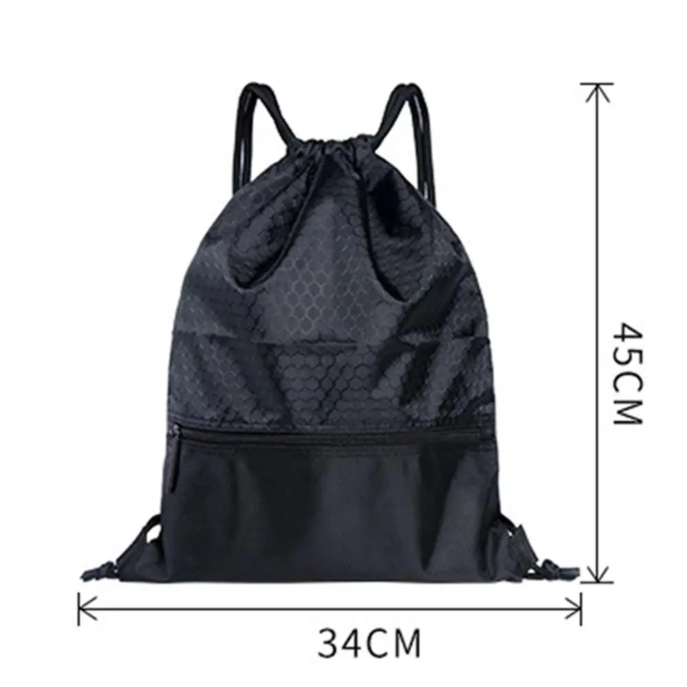 Large Drawstring Backpack Travel Bag with Zipper