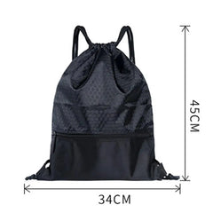 Large Drawstring Backpack Travel Bag with Zipper