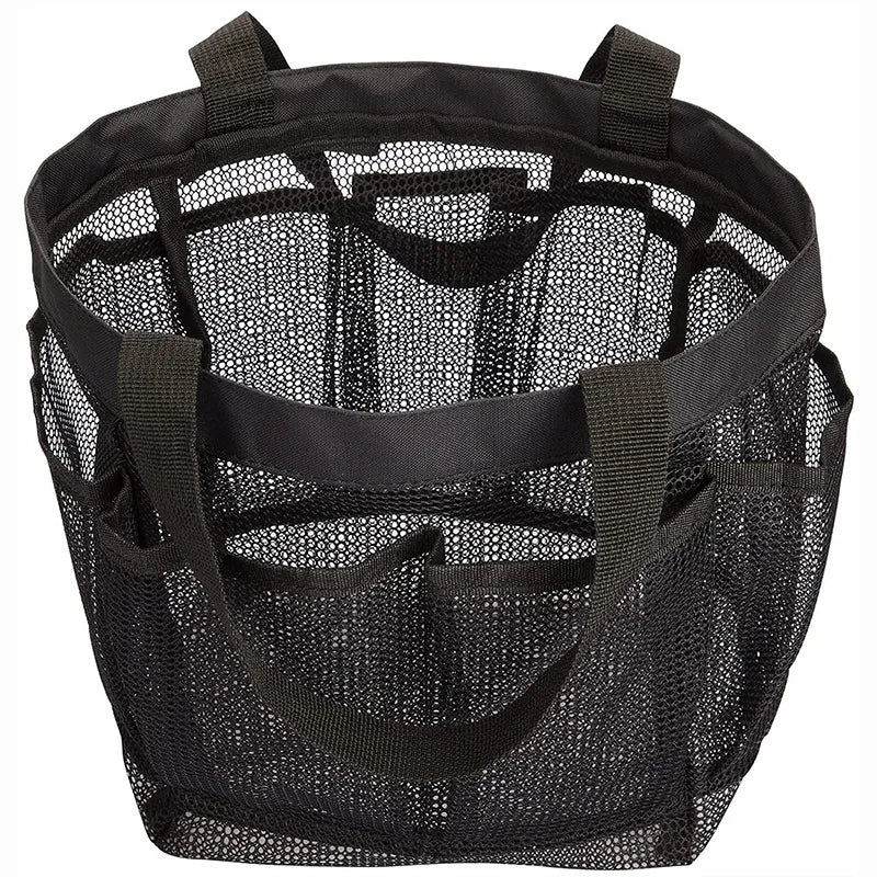 Portable Mesh Tote Bag Shower Caddy Toiletry Organizer Travel Bag