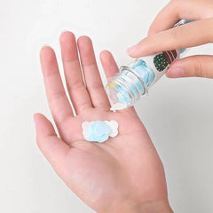 Portable Mini Bath Test Tube Confetti Foaming Flower Paper Soap Slice