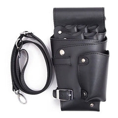Barber Scissors Bag Hairdresser Organizer PU Leather Salon Storage Pockets
