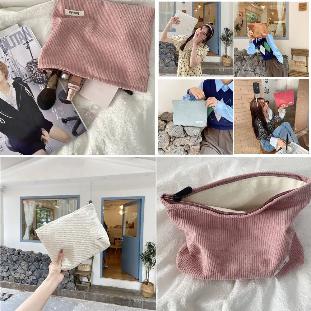 Cotton Cloth Travel Makeup Bag Organizer