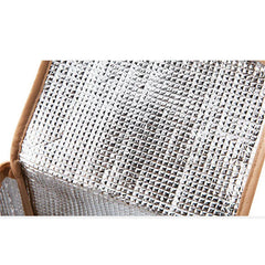 Portable Rattan Lunch Bag Waterproof Thermal Food Storage Box Tote