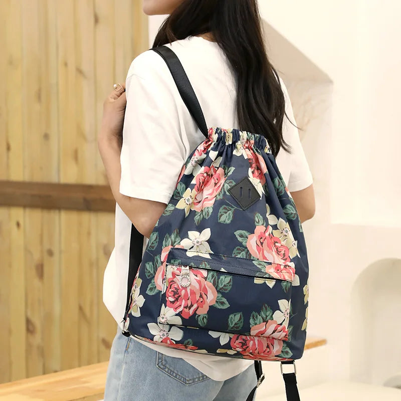 Large Capacity Drawstring Sports Bag Waterproof Backpack