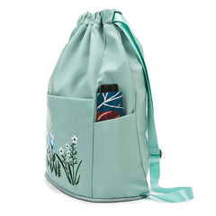 Large Capacity Drawstring Belt Riding Backpack Gym Fitness Bag