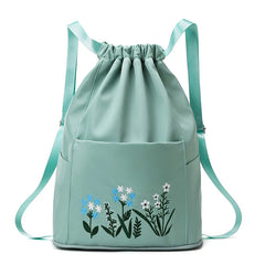 Large Capacity Drawstring Belt Riding Backpack Gym Fitness Bag