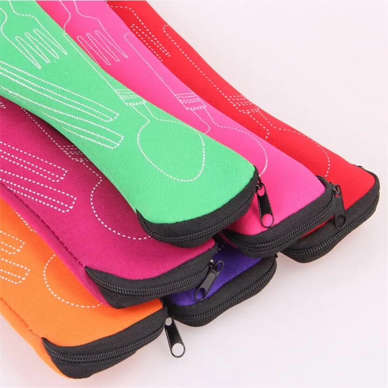 Portable Tableware Bag Cutlery Bag Dinner Set Travel Packaging Storage Box