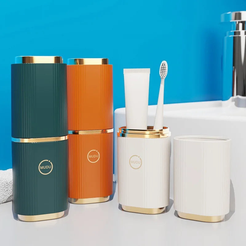 Portable Toothbrush Protector Travel Cup Set Storage Box
