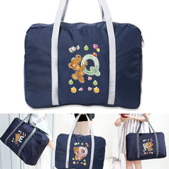 Portable Travel Bag Foldable Organizer Bear Letter Pattern