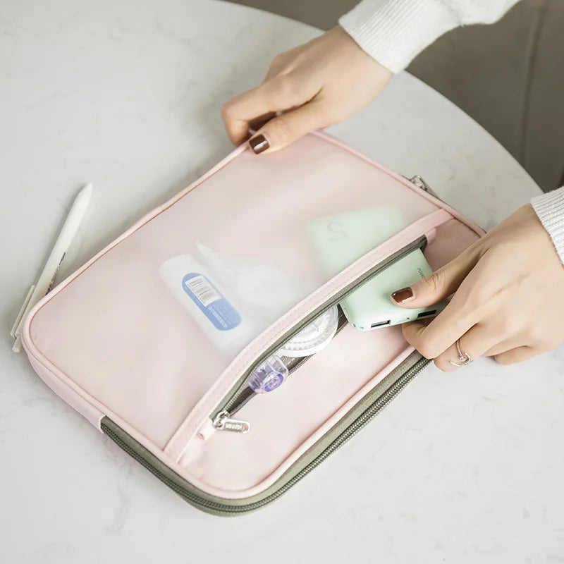 Portable Waterproof Briefcase for Travel, Pens, Notebooks, Office Documents