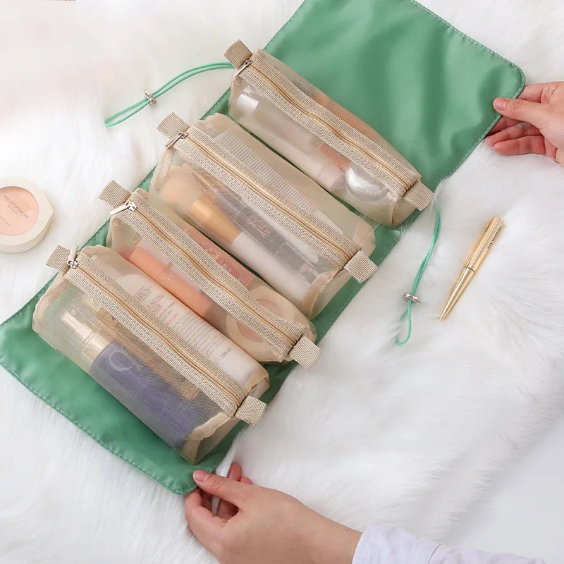 Portable Travel Cosmetic Detachable Folding Large 4 1 Bag