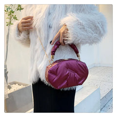 Portable Travel Women Padded Nylon Top-handle Shoulder Bag
