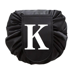 Portable Women Drawstring Cosmetic Letter Print Handbag