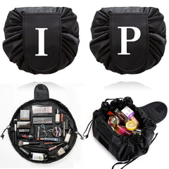 Portable Women Drawstring Cosmetic Letter Print Handbag
