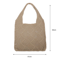 Unique Hollow Knitted Shoulder Bag for Women Large Capacity Tote Bag