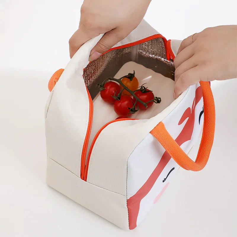 Portable Women's Lunch Box Bag Thermal Insulated Picnic Bento Bags