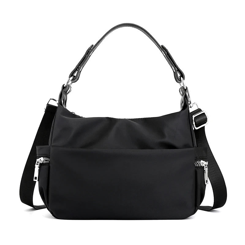 Portable Women's Shoulder Bag Nylon Tote Crossbody