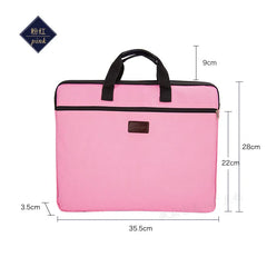 Canvas A4 Zipper Bag Office Briefcase Large Capacity Multi-layer Information Bag