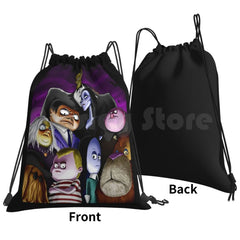 Kids Halloween Portrait Backpack Drawstring Bag