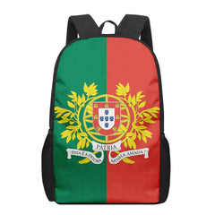 Portugal Flag School Bags Print Backpacks For Teenage Boys Girls
