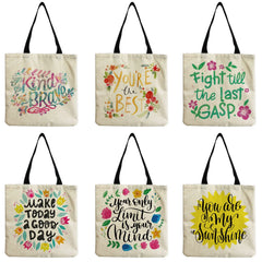 You Are My Sunshine Inspirational Language Print Tote Bag