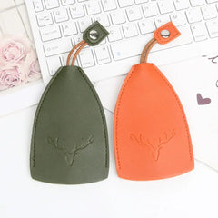 3D Elk Key Protector Cover Faux Leather Pull Out Type