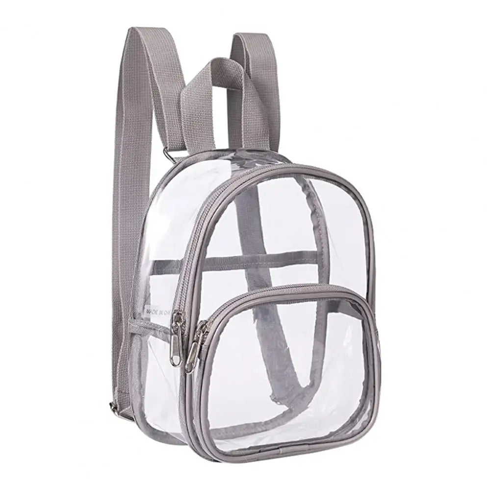 Transparent Student Backpack Large Capacity PVC Sports Backpack