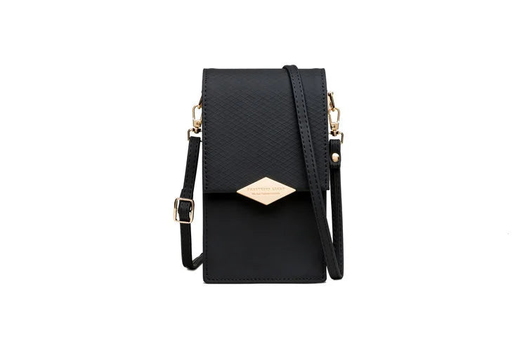 Prati Small Fresh PU Mobile Phone Bag Vertical Mini Shoulder Bag