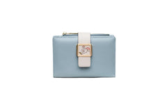 Prati's Three-Fold Zipper Short Wallet with Buckle