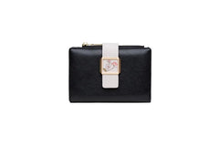 Prati's Three-Fold Zipper Short Wallet with Buckle
