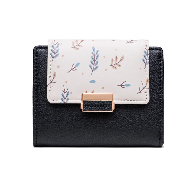 Prati's Women's Short Small Fresh Flower Print Purse Wallet