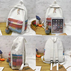 Colorful Stripe Japanese Harajuku Backpack for Women