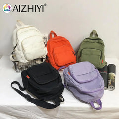 Preppy Style Small Canvas Backpack for Women
