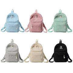 Preppy Style Soft Backpack Female Anti-Theft Corduroy School Lightweight