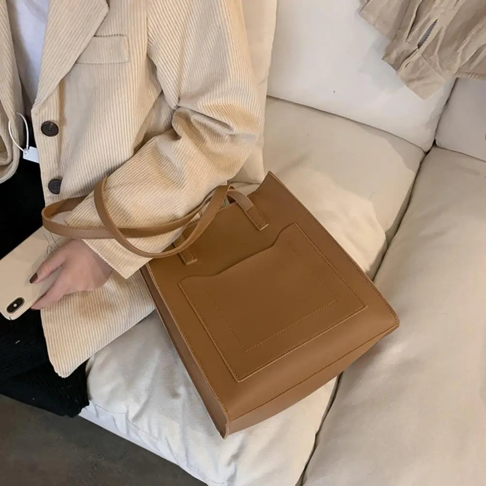 Storage Holder Bag Front Pocket Handle Bag Delicate Bottom Handle Bag