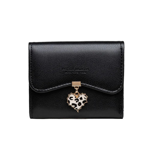 Pretty's Three-Fold Love Pendant Women's Short Wallet