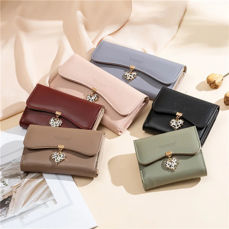Prettyzys Love Pendant Multi-function Long Wallet