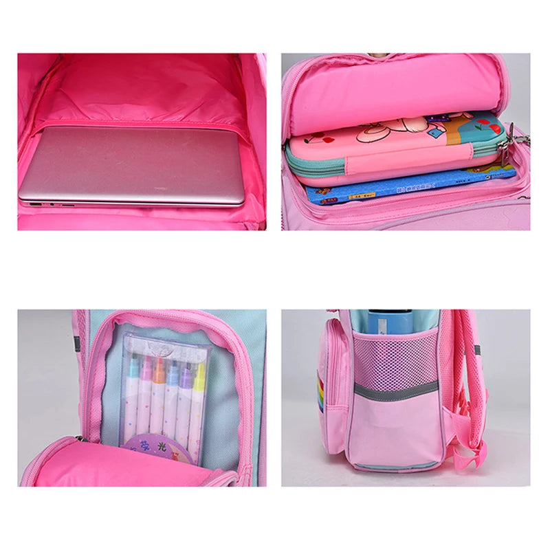 3D Cartoon Children's Schoolbag Kindergarten Bag for Girls Boy Rainbow Mochila