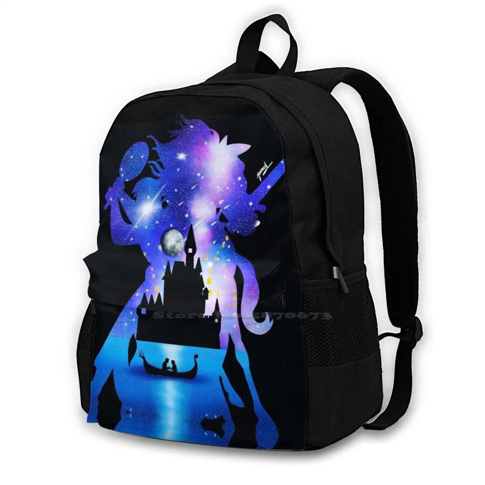 Princess Travel Laptop Bagpack Bags Galaxy