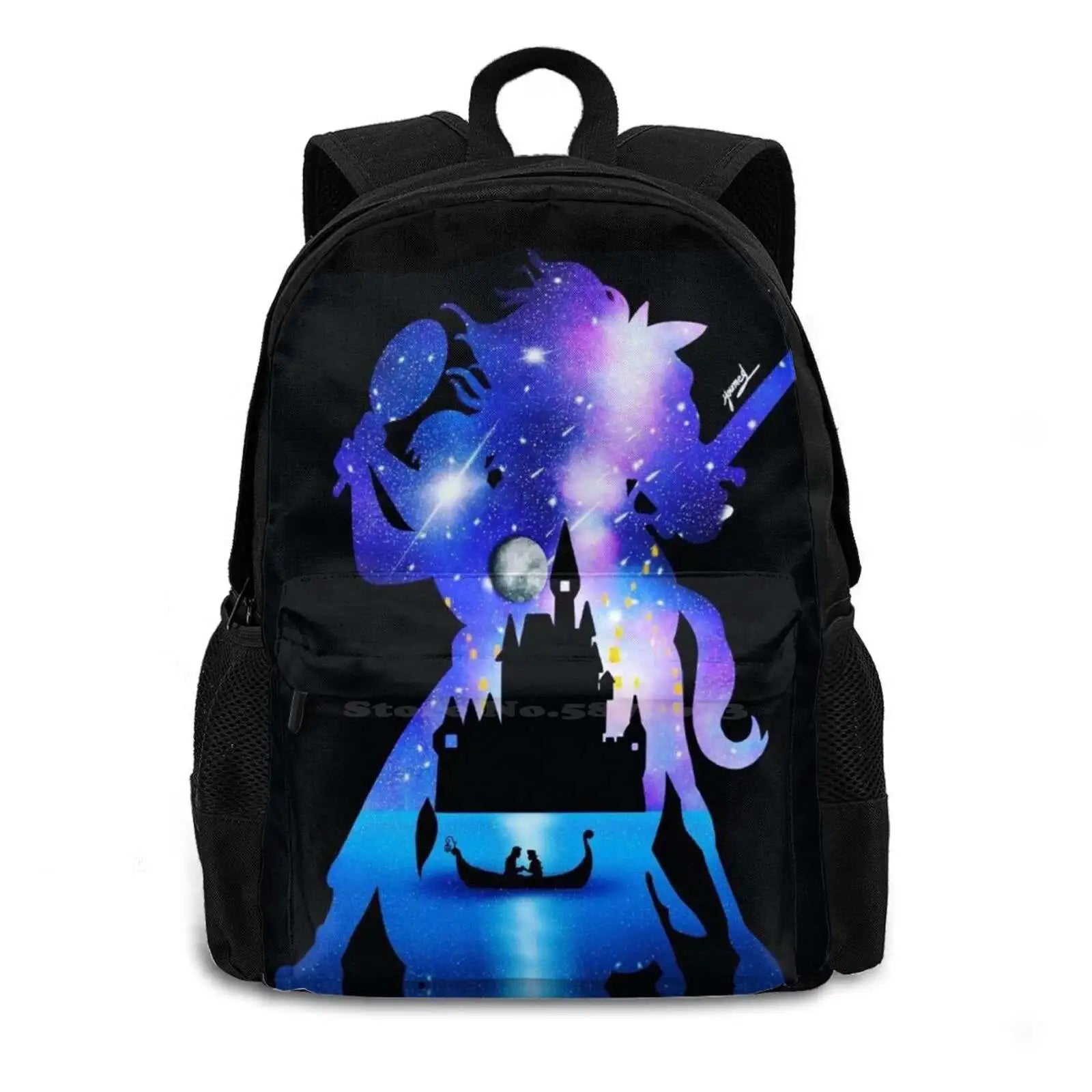 Princess Travel Laptop Bagpack Bags Galaxy