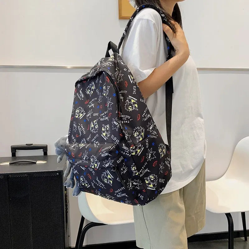 Nylon Women Backpack Travel Bag Schoolbag for Girls Large Capacity Bookbag