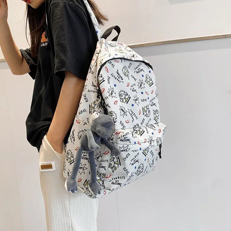 Nylon Women Backpack Travel Bag Schoolbag for Girls Large Capacity Bookbag